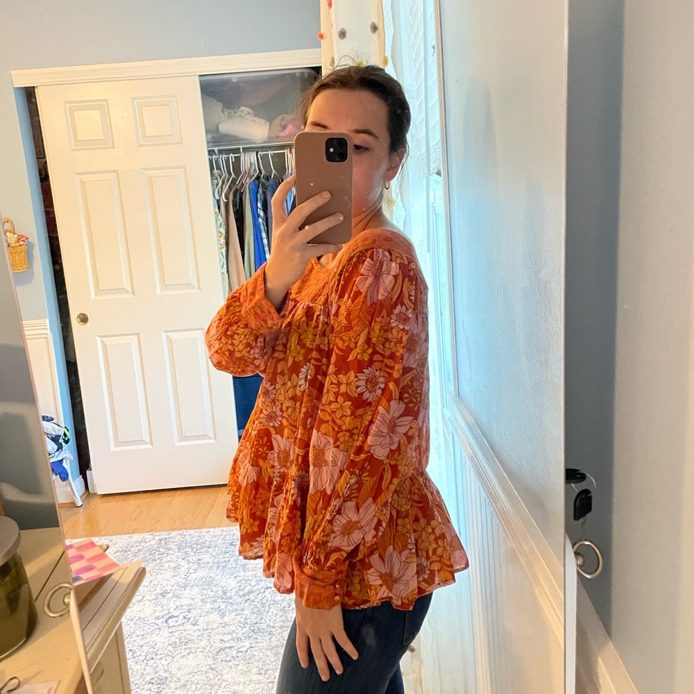 AE floral babydoll top